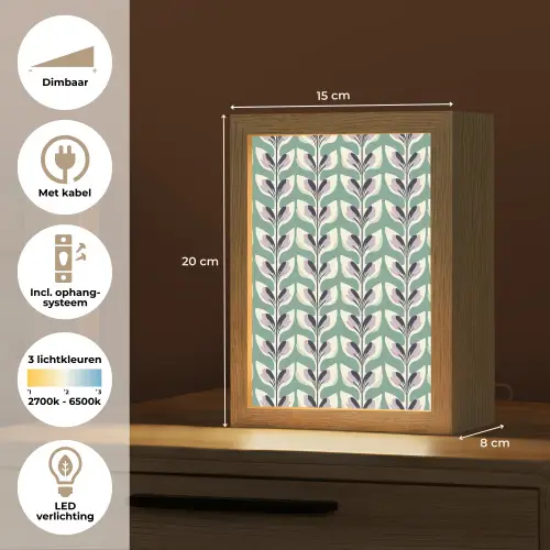 Retro - Modern - Groen Light Box met kabel (Tafellamp) klein 925 -USP_NL