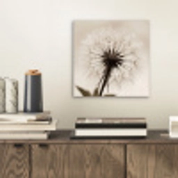 Paardenbloem - Minimalistisch - Wit aluminium wit klein -sfeer1