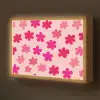 Bloemen - Patroon - Roze Light Box met batterij (Wandlamp kind) middel -z3d_website