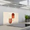 Bogen - Beige - Vormen keuken achterwand spatscherm klein -3d_schuin