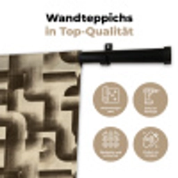 Abstract - Retro - Zwart Wandkleed katoen klein 269 -tsfeer2_DE