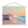 Zomerlicht - Strand - Fonkelende accenten textielposter latten blank klein -3d