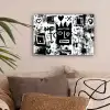 Vormen - Gezocht - Zwart - Abstract canvas 2cm klein -sfeer1