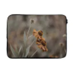 Zonnehoed - Droogbloemen - Geel - Warm laptophoes neopreen klein -3d