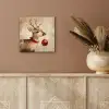 Kerst - Hert - Gewei - Kerstbal - Rendier aluminium wit klein -sfeer4