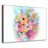 Bloemen - Kleuren - Boeket - Natuur Textielframe zwart klein -3d