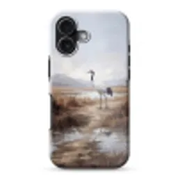 Kraanvogel - Natuur - Realistisch Toughcase MagSafe Apple iPhone 17 klein -3d