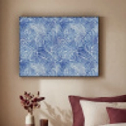 Modern - Abstract - Blauw Textielframe zwart klein 947 -sfeer1