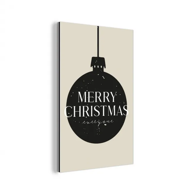 Kerstballen - Japandi - Christmas - Zwarte kerstballen aluminium wit klein -3d