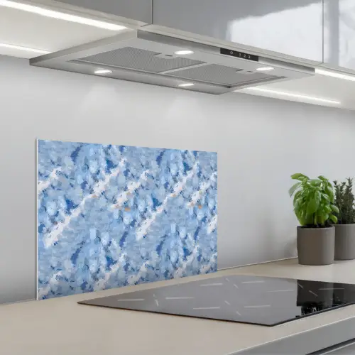 Vloeiend - Olie - Verf - Texturen keuken achterwand spatscherm klein 900 -3d_schuin
