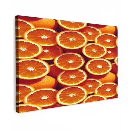 Sinaasappels - Oranje - Gesneden Tuinposter op houten frame 2 cm dik klein 845 -3d