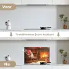 Winter - Kerst - Huis - Openhaard keuken achterwand spatscherm klein -voor_na_NL