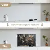 Wereldkaart - Stenen - Realistisch keuken achterwand spatscherm klein -voor_na_NL