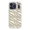 Diagonaal - Golven - Crème Telefoonhoesje iPhone 17 Pro klein 878 -3d