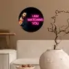 Man - Tekst - Neon Wandcirkel behangsticker klein -sfeer1