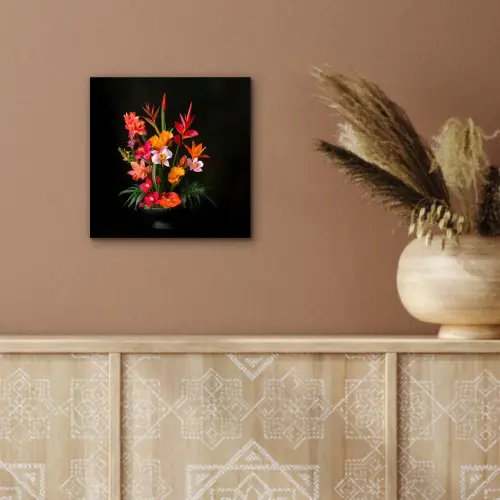Boeket - Bloemen - Exotisch aluminium wit klein -sfeer4