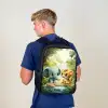 Olifant - Tijger - Bos - Jungle Rugzak - Zwart middel -sfeer8
