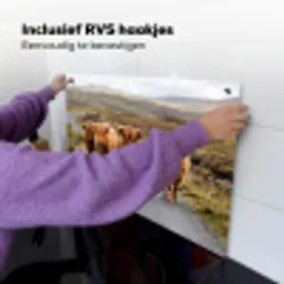 Schotse Hooglanders - Weg - Landschap - Kudde Inductie beschemer met haakjes klein -ky-ophangen-nl