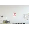 Tekst - Rood - Hartjes textielposter latten blank klein -kinderkamer