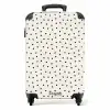 Valentijn verstrooid hartenpatroon zwart NBS - Handbagage koffer - Kinderen Unisex middel -productfoto_recht