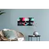 Schedels - Glitch - Cyberpunk Muursticker klein -plant