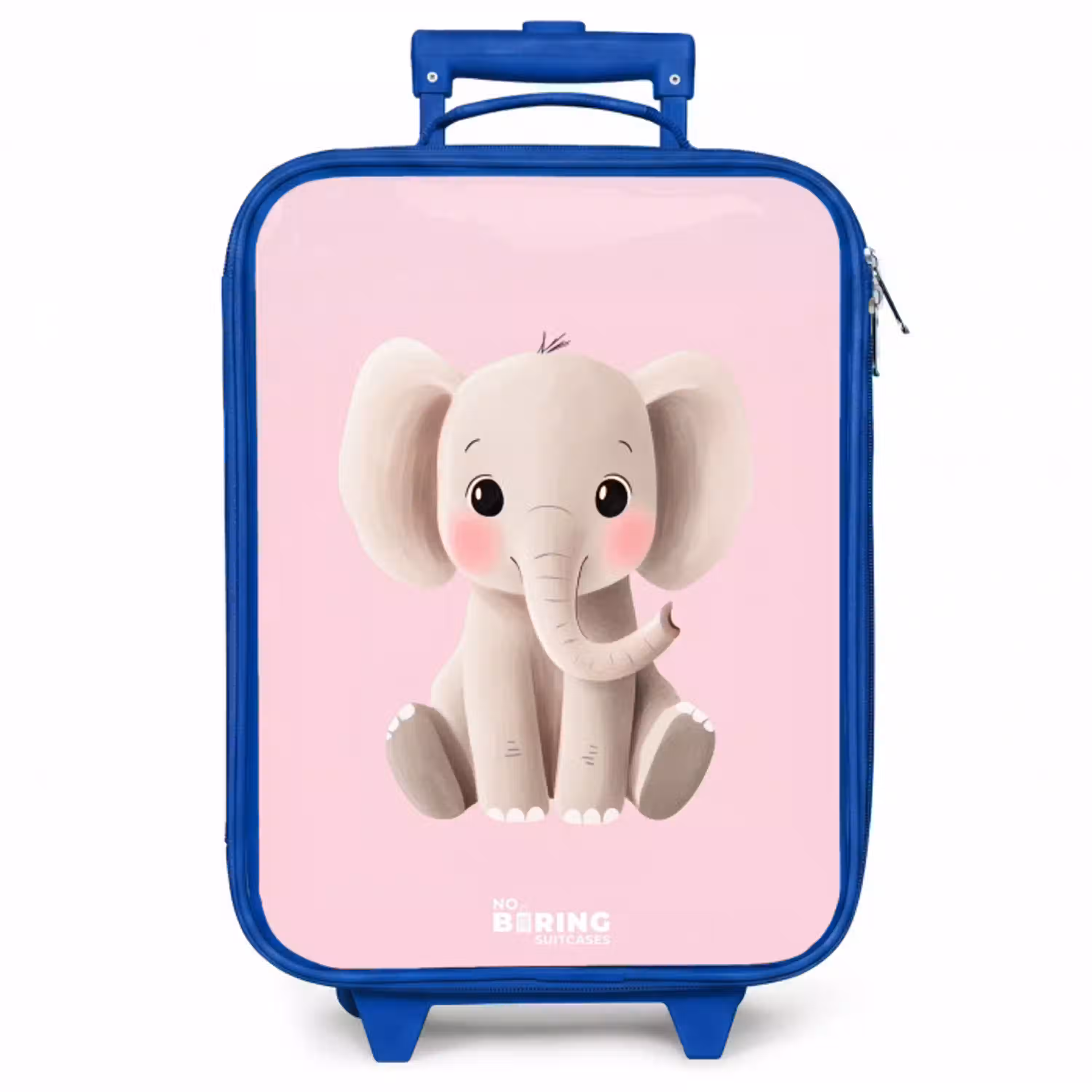 Olifant - Baby - Blosjes - Illustratie Kinderkoffer - Blauw klein -zzz_website3d