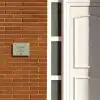 Olijfgroen met stippen - Sierlijk Naambord Rechthoek middel -sfeer3-rechthoek-S