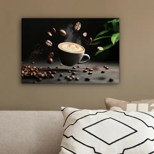 Cappuccino - Kop - Bonen - Bruin canvas 2cm klein -sfeer3