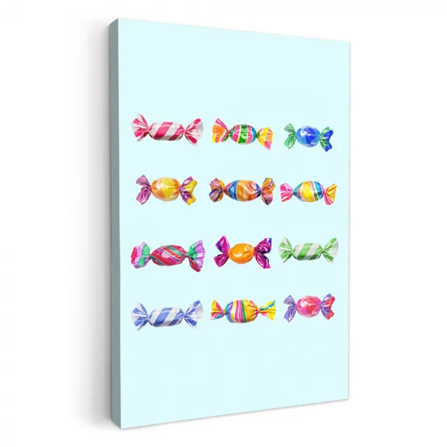 Snoepjes - Realistisch - Kleurrijk KitchenYeah - Keuken - Canvas klein -3d