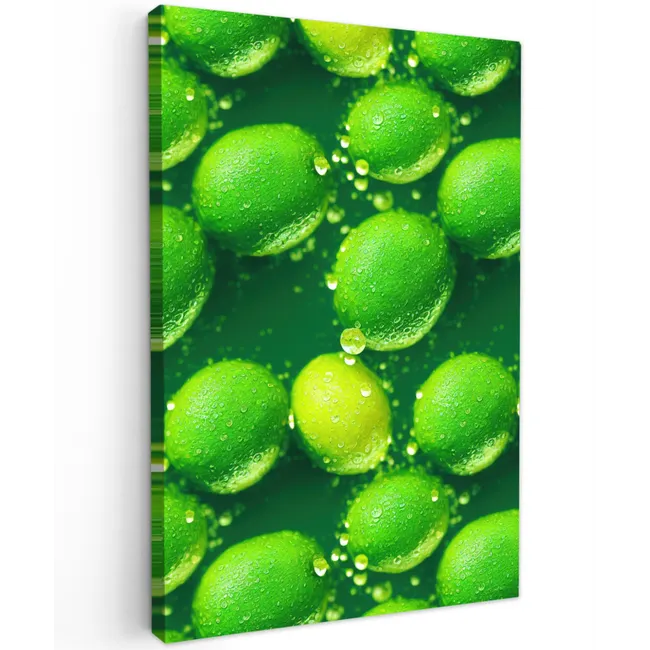 Limoen - Groen - Water Tuinposter op houten frame 2 cm dik klein 841 -3d