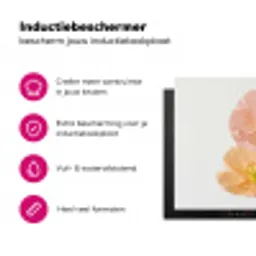 Papavers - Botanisch - Roze Inductie beschermer vinyl 3mm klein -wsfeer2_website