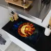 Mozaïek - Glas - Maan - Donkerblauw Inductie beschemer met haakjes klein -sfeer1