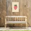 Aardbei - Minimalistisch - Rood - Fruit Tuinposter op houten frame 2 cm dik klein -sfeer4