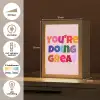 You're doing great - Roze - Kleurrijk Light Box met kabel (Tafellamp) klein -USP_NL