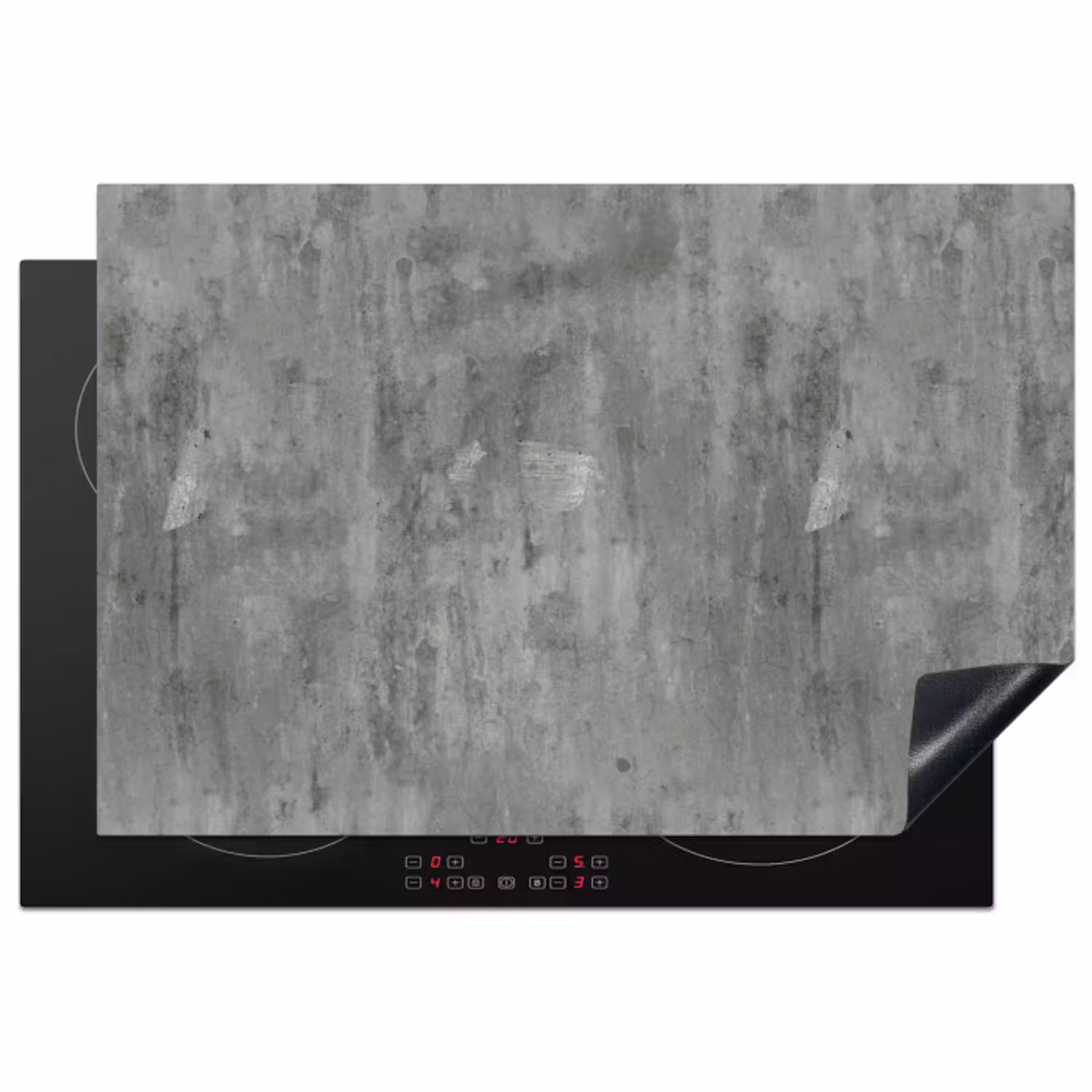 Roest - Beton - Patroon Inductie beschermer vinyl 3mm klein 276 -3d