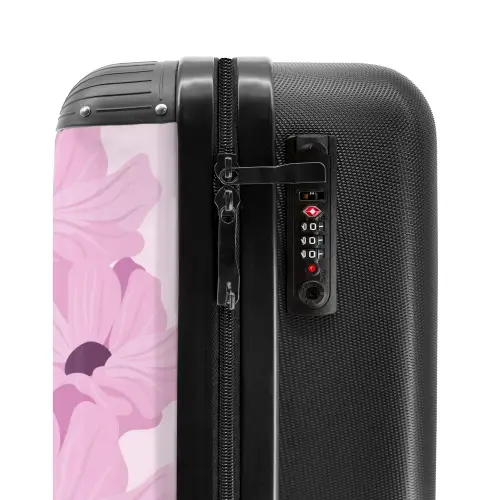 Summer memories - Roze bloemenpracht NBS - Handbagage koffer - Kinderen Unisex middel -slot