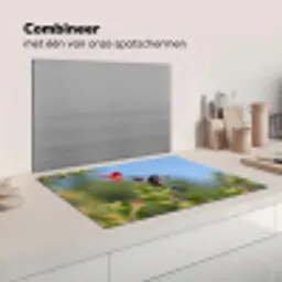 Kolibrie - Bloem - Natuur - Groen Inductie beschermer vinyl 3mm klein -wsfeer7_website