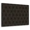 Zwart - Goud - Bloemenkern Textielframe zwart klein 947 -3d