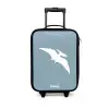 Blauw met Pteranodon dino Kinderkoffer - Zwart klein -3d