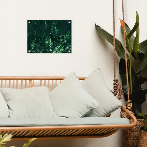 Bladeren - Jungle - Natuur - Tropisch - Planten tuinposter los doek klein -sfeer7