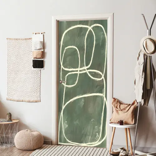 Abstract - Groen - Kunst - Modern deurposter klein -sfeer6
