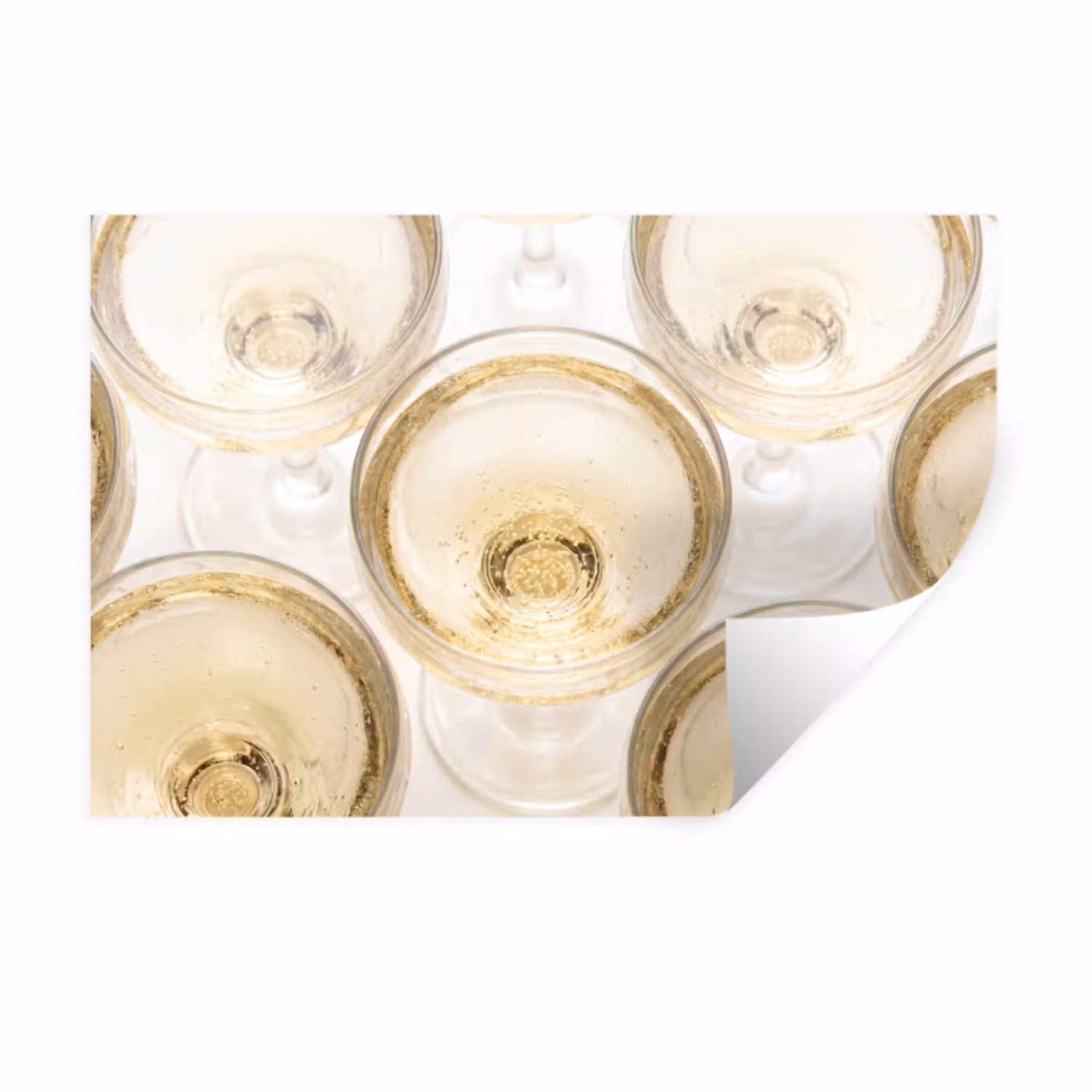 Drank - Glazen - Feest - Goud Muursticker klein -3d