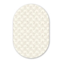Patroon - Bloemen - Beige Wandcirkel Ovaal Aluminium middel 839 -3d