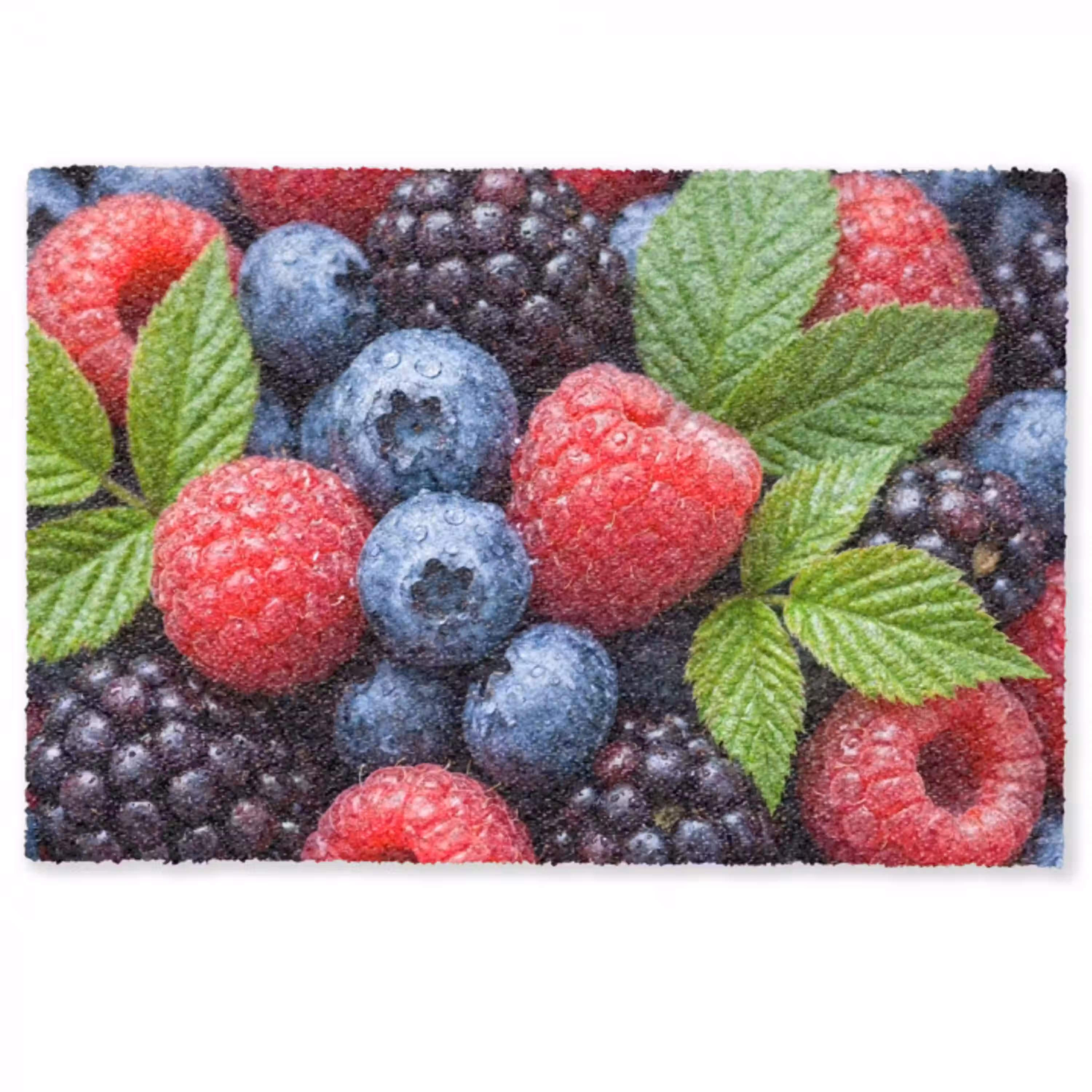 Bessen - Vers - Waterdruppels - Kleurrijk - Eten Deurmat klein -zkaufland3d