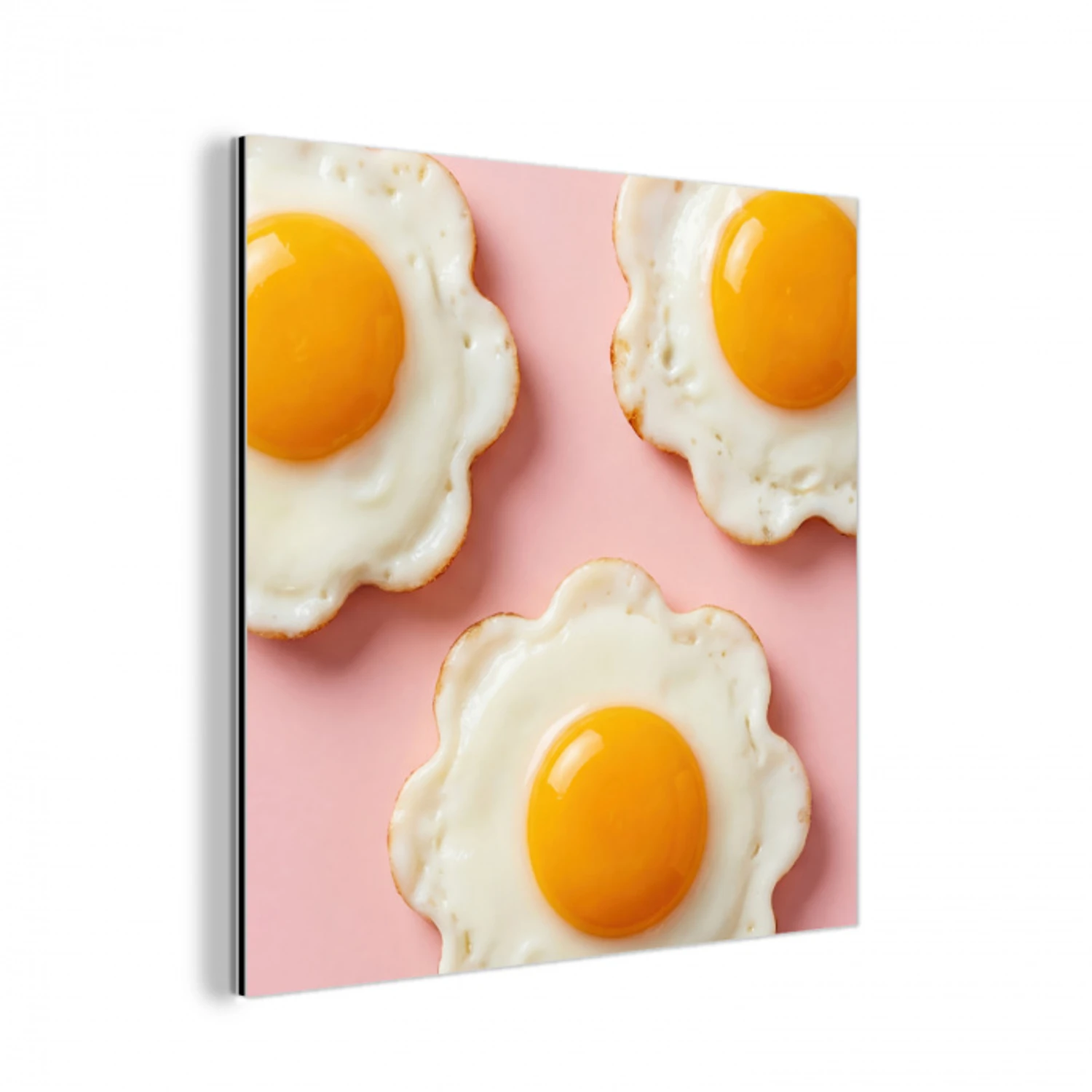 Eieren - Bloem - Roze aluminium wit klein -3d