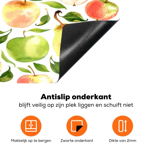 Patroon - Appels - Peren Inductie beschermer vinyl 3mm klein 276 -zzzzzzz-td-onderkant