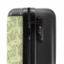 Palmwoud - Tropisch - Groen NBS - Handbagage koffer - Volwassenen Unisex middel -slot