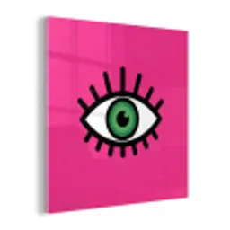 Minimalistisch - Oog - Roze plexiglas 5mm klein -z3d