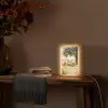 Houten bankje - Bloempotten - Landschap Light Box met kabel (Tafellamp) klein -sfeer4