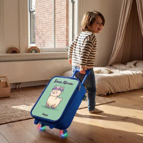 Kawai - Alpaca - Groen Kinderkoffer - Blauw klein -sfeer1
